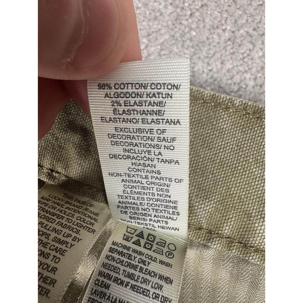 Lucky Brand 221 Original Straight Pants Mens 36x32 Olive‎ Green Casual Stretch - Picture 9 of 12